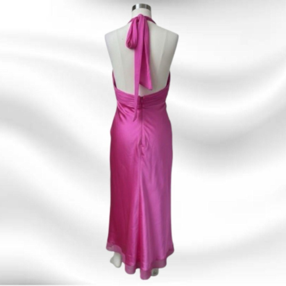 Vintage Cache Pink Silk Halter Dress - Picture 4 of 4